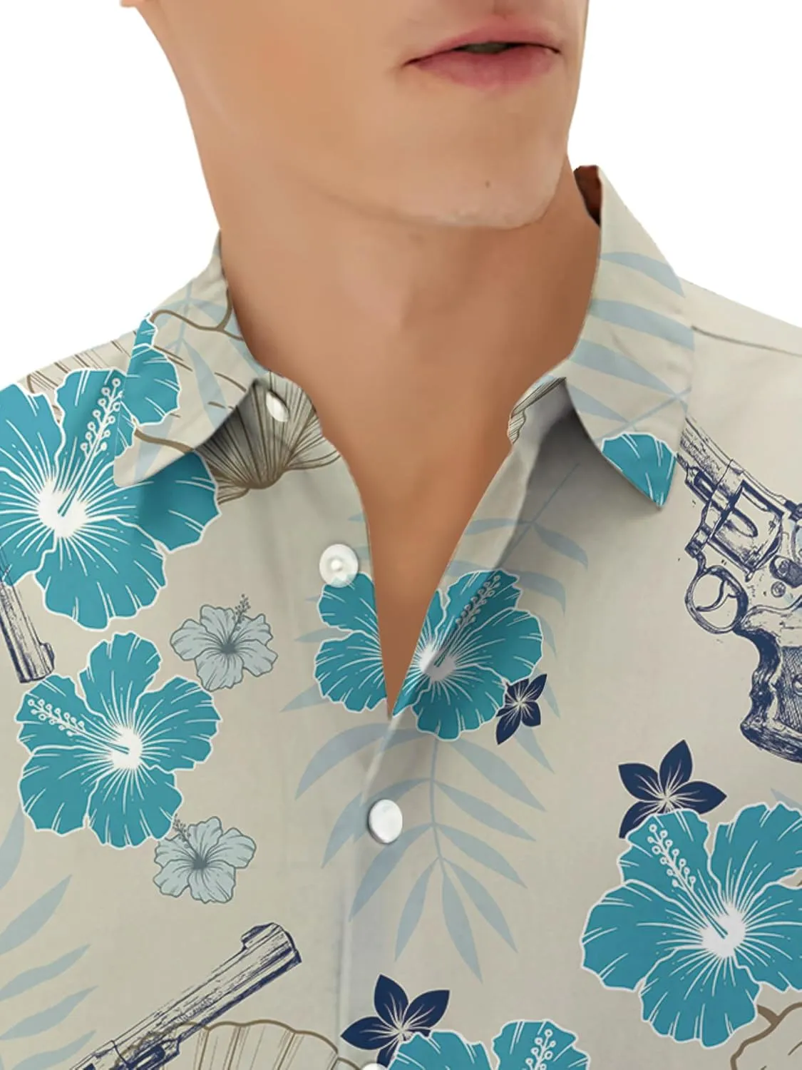 Western Hawaiian Shirt for Men Short Sleeve Cowboy Texas Funny Button Down Shirts