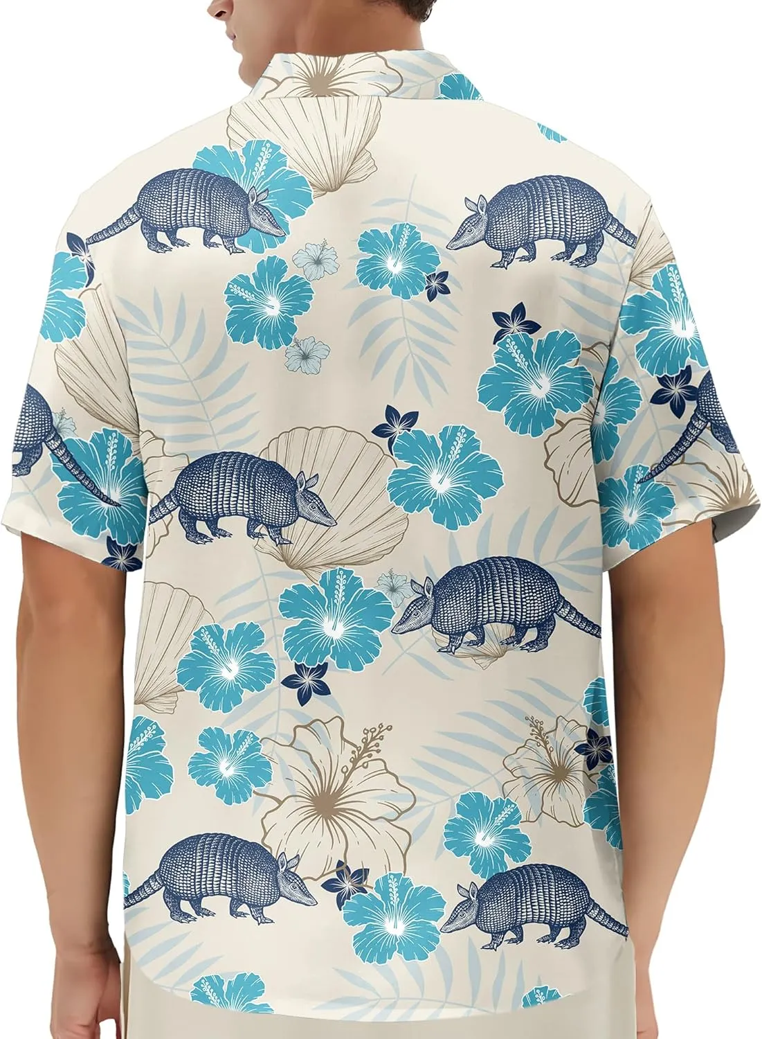 Western Hawaiian Shirt for Men Short Sleeve Cowboy Texas Funny Button Down Shirts