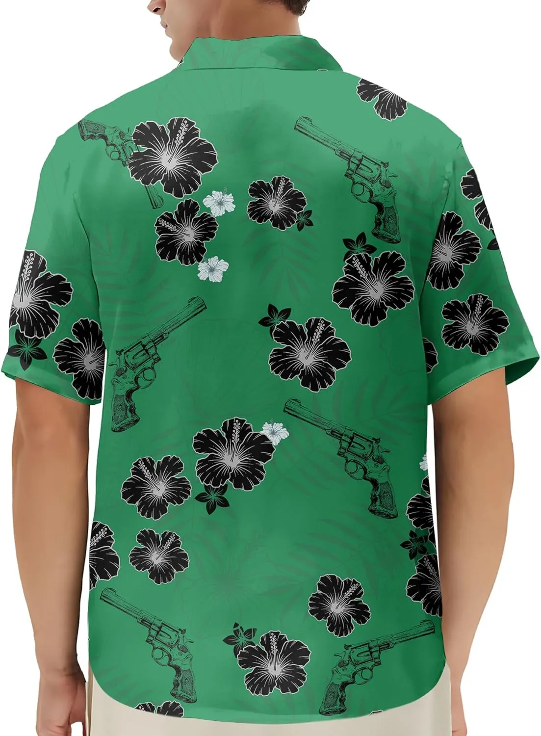 Western Hawaiian Shirt for Men Short Sleeve Cowboy Texas Funny Button Down Shirts