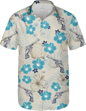 Western Hawaiian Shirt for Men Short Sleeve Cowboy Texas Funny Button Down Shirts