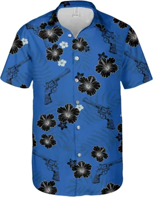 Western Hawaiian Shirt for Men Short Sleeve Cowboy Texas Funny Button Down Shirts