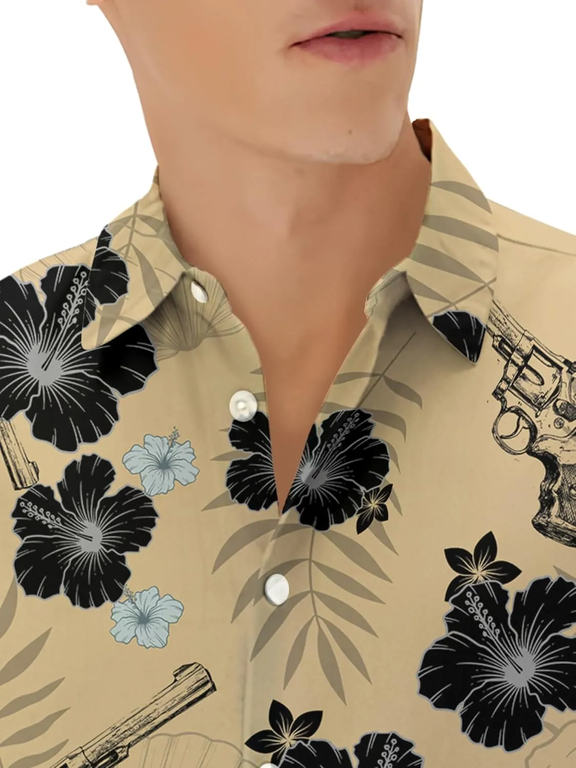 Western Hawaiian Shirt for Men Short Sleeve Cowboy Texas Funny Button Down Shirts