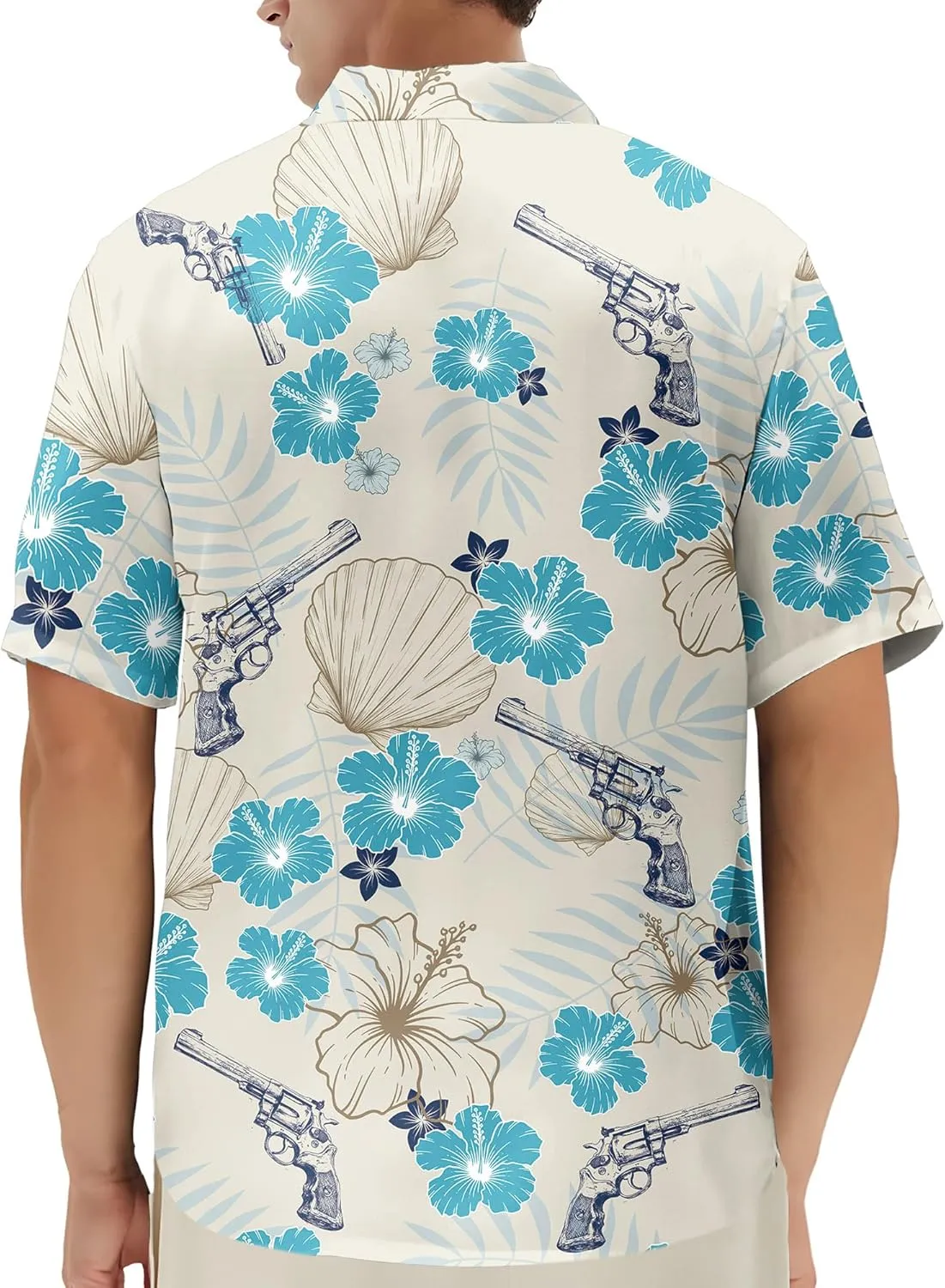 Western Hawaiian Shirt for Men Short Sleeve Cowboy Texas Funny Button Down Shirts