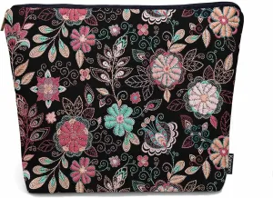 Woman Makeup Bag Paisley Flower, Colorful Paisley Floral Red Makeup Bags Travel Cosmetic Bags Toiletry Makeup Organizer Pencil Pouch Make Up Cosmetic Bag For Owners Lady Birthday Gifts