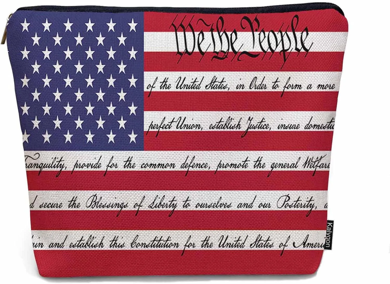Women Cosmetic Bag American Flag, We The People American Flag USA Flag Cute Makeup Bag For Purse Cosmetic Travel Bag For Toiletries Makeup Storage Bag Flax Skincare Bag Make Up Pouch Bags