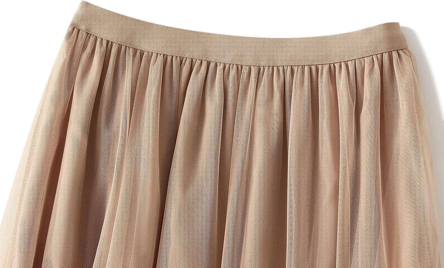 Women Fairy Tulle Midi Skirt High Waist Pleated Mesh Skirt Wedding Party Club Beach Long Tulle Tutu Skirts