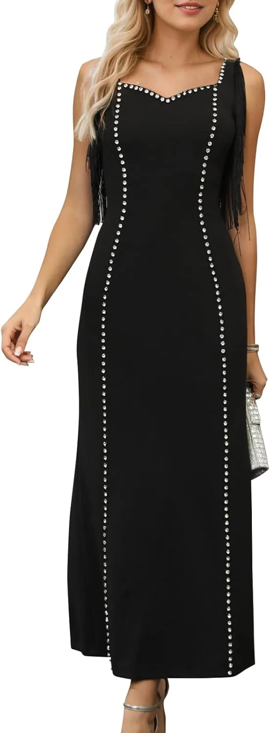 Women's 2025 Summer Formal Dresses Elegant Evening Party Cocktail Sexy Ruched Wedding Guest Maxi Dress