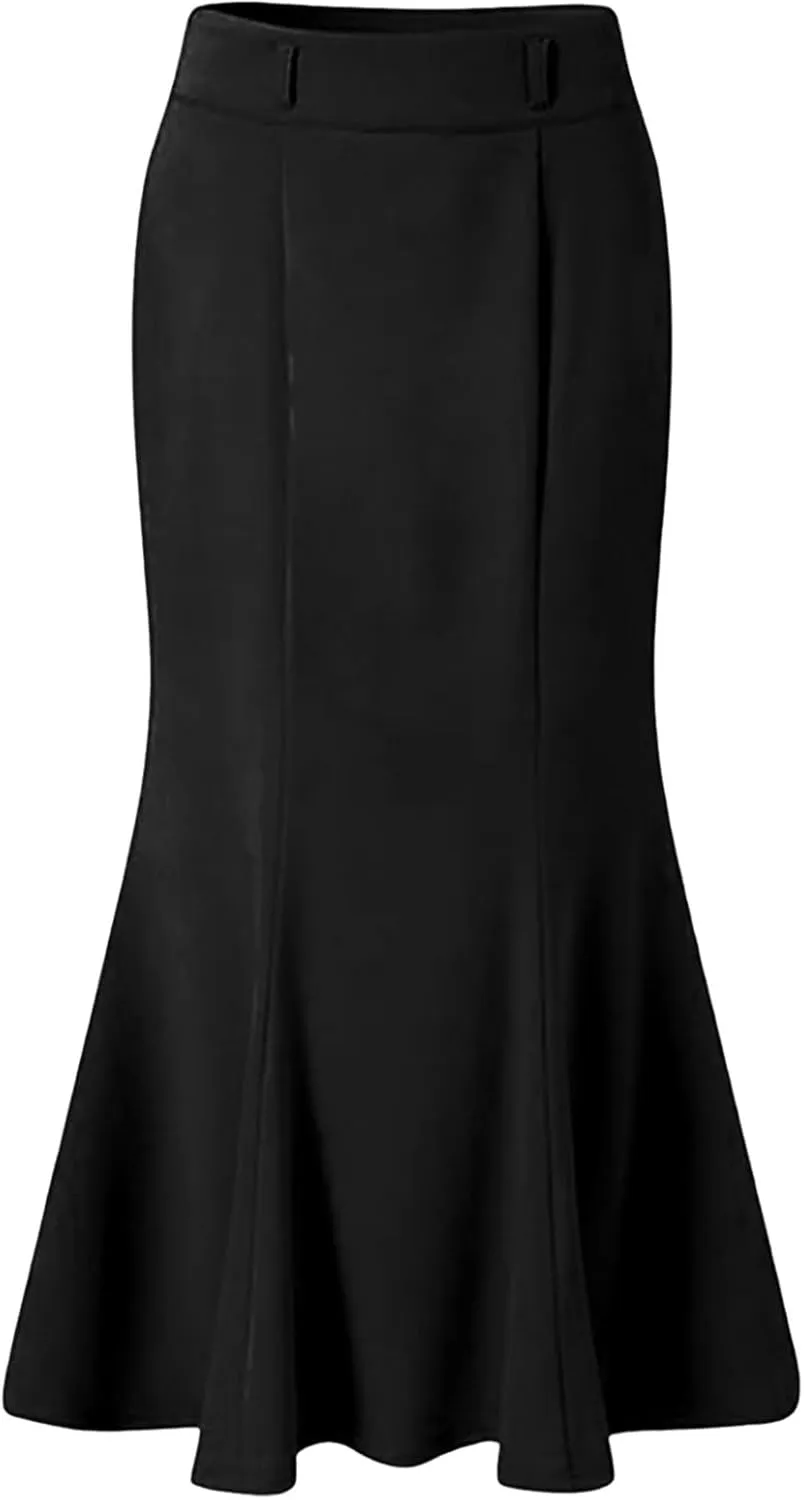 Womens Elegant Vintage Velvet Midi Skirt Flowy Panel Design Pleated Renaissance Maxi Skirt