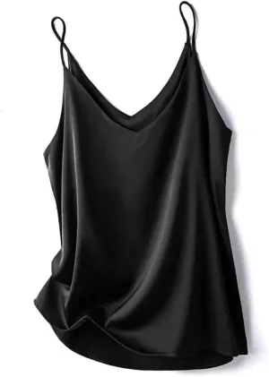 Women's Spring Summer Silk Camisole Satin Tank Top