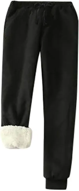 Women's Winter Solid Color Pants Fleece Large Size Pants Casual Harun Leggings Loose Fit Men