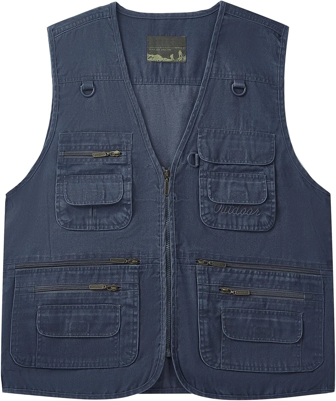 Ziker Men's Fishing Vest Outdoors Travel Work Photography Journalist Cargo Vest Jacket with Multi Pockets
